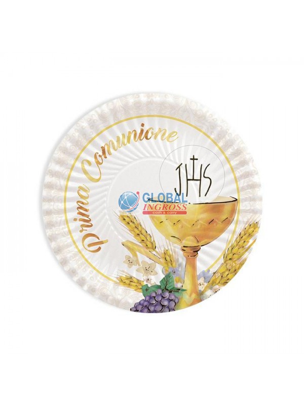 PIATTI COMUNIONE SANTA 8pz.