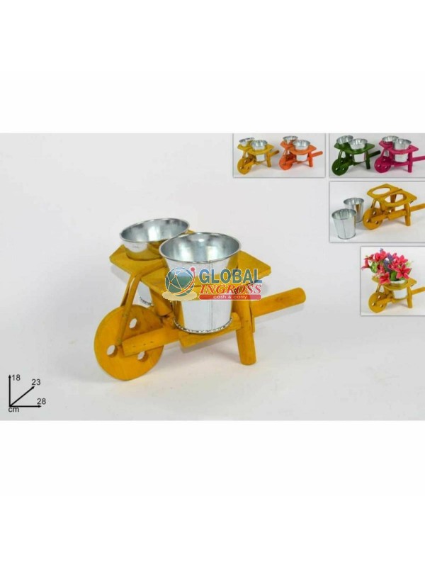 P/PIANTE CARRIOLA LEGNO