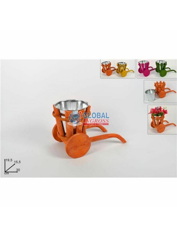 P/PIANTA CARRETTO LEGNOC/VASO