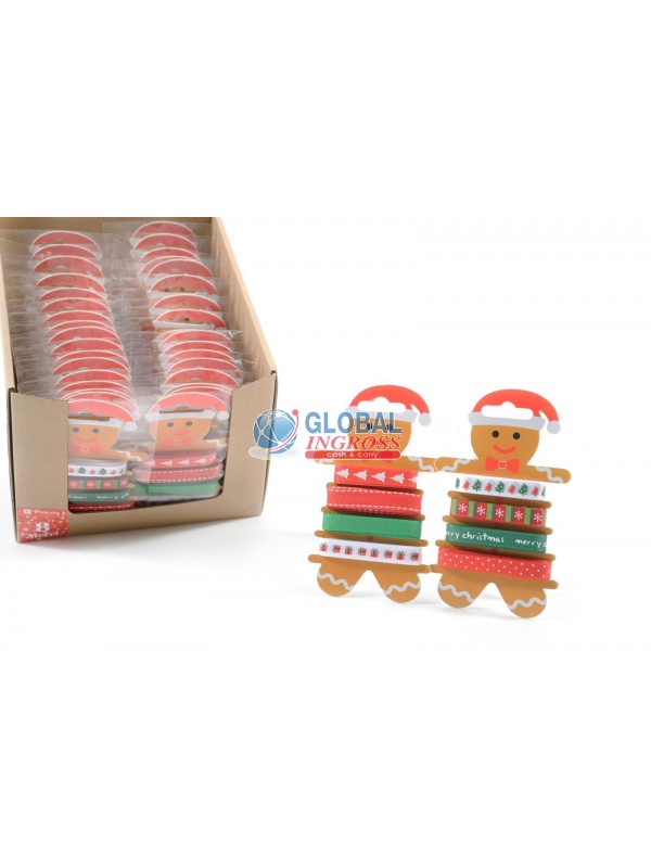 NASTRINI GINGERBREAD 1cm x8mt