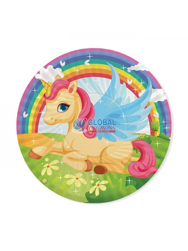 PIATTI UNICORNO 8pz 18cm