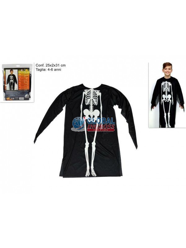 VESTITO SCHELETRO 4/6 ANNI