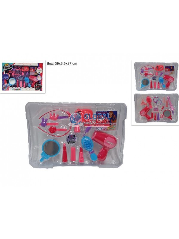 KIT TRUCCO C/ACCESSORI BELLEZZA