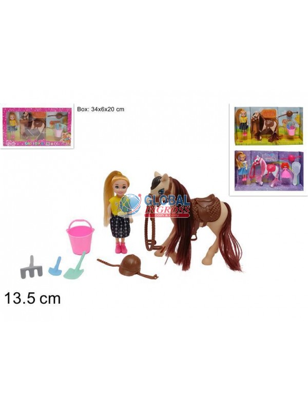 BIMBA C/CAVALLO E ACCESSORI
