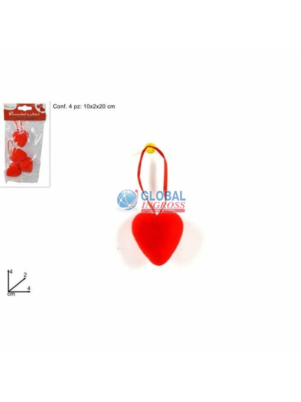 APPENDINI CUORE 4cm 4pz