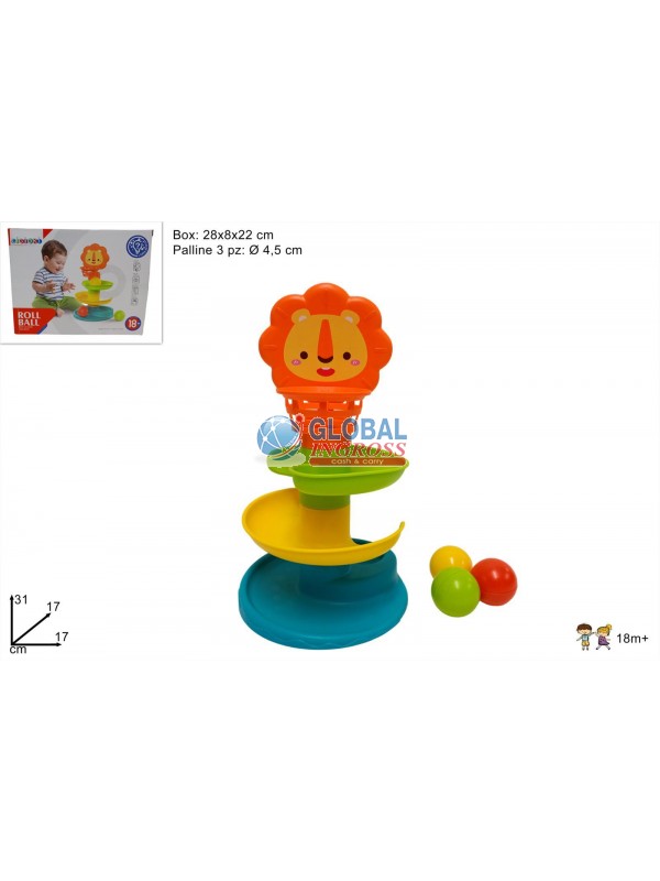 BASKET CON PALLINE PRIMA INFANZIA