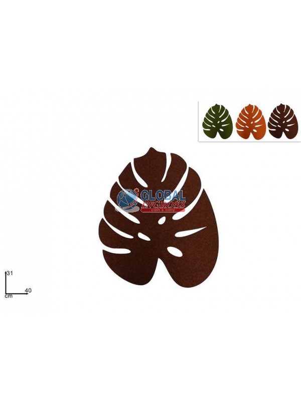 SOTTOPIATTO FOGLIA FELTRO 40cm COL.ASS.