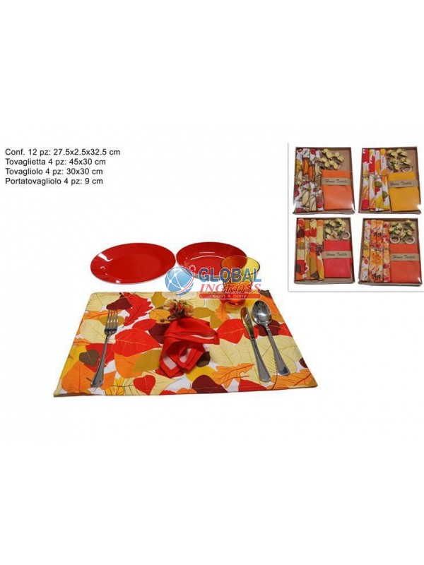 SET TAVOLA 12pz DEC.AUTUNNO