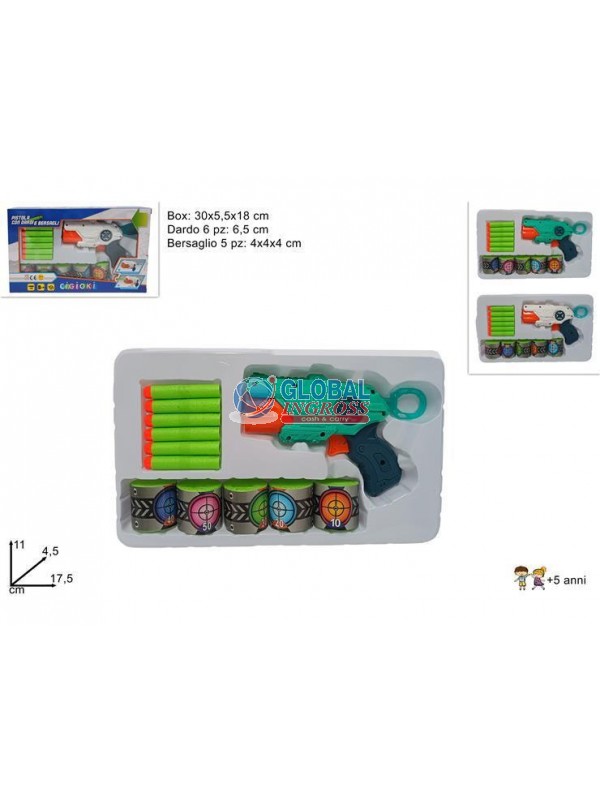 PISTOLA C/6 COLPI E BERSAGLI
