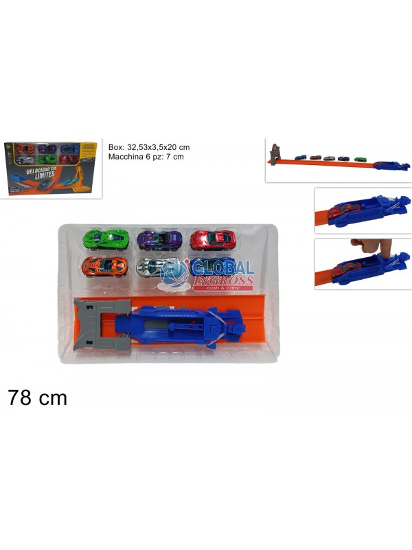 PISTA MACCHINE METALLO C/RAMPA