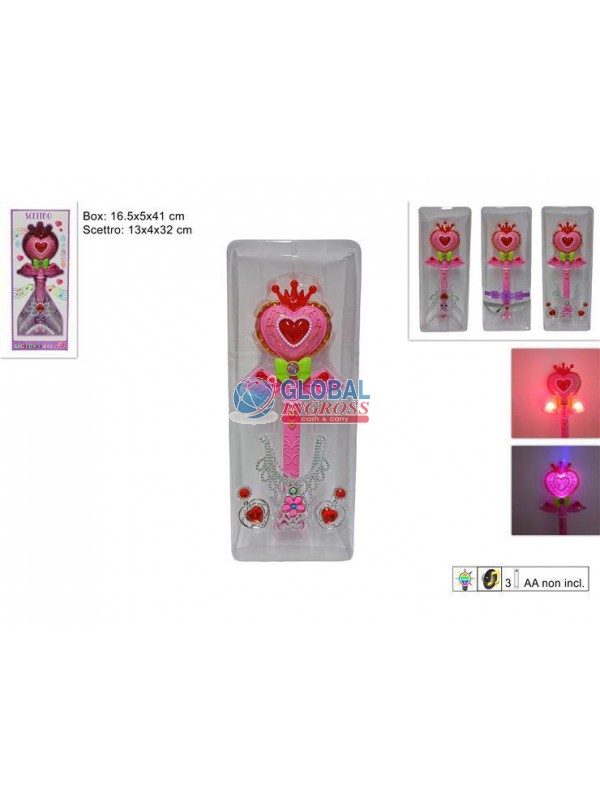 SCETTRO PRINCIPESSA C/CUORE LUCI E SUONI