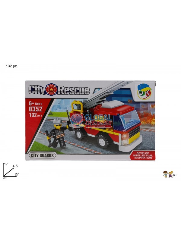 COSTRUZIONI CAMION POMPIERI 132pz
