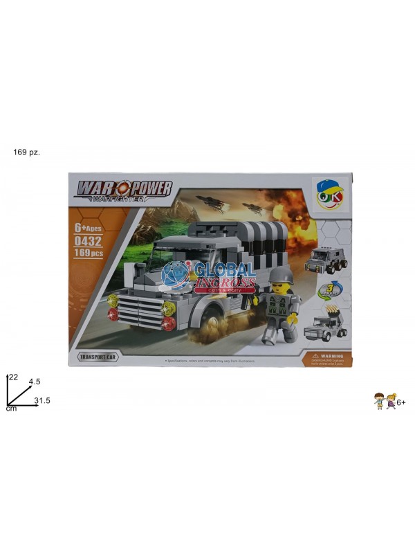 COSTRUZIONI MEZZO MILITARE 3in1 169pz