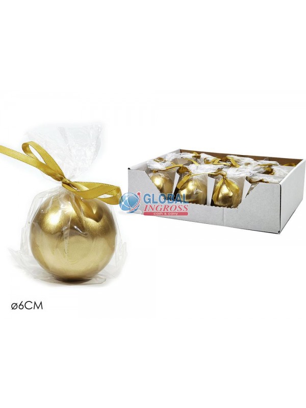 CANDELA PALLA 6cm ORO