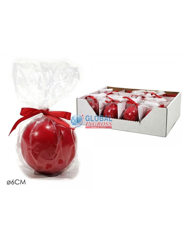 CANDELA PALLA 6cm ROSSO