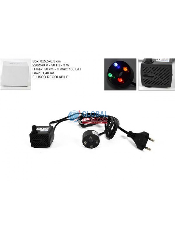 POMPA SOMMERSA C/LED MULTIC.