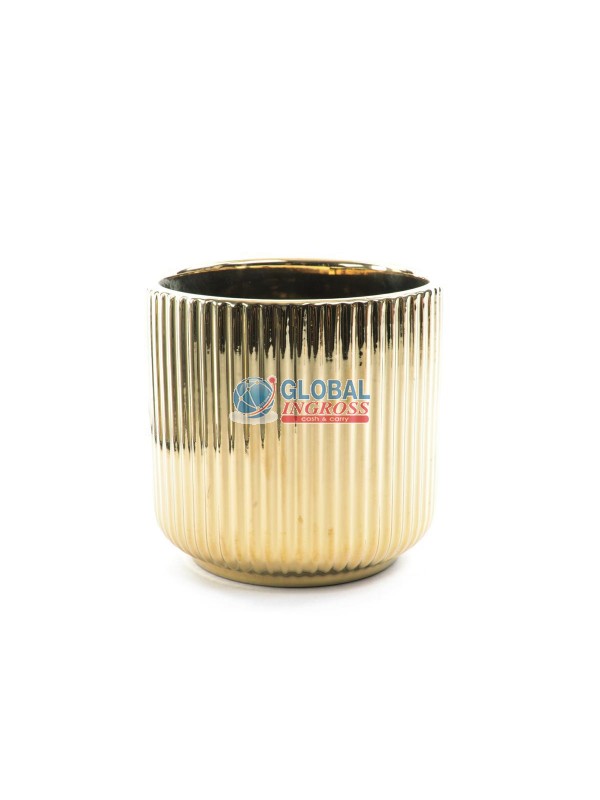VASO CERAMICA ORO H.12cm