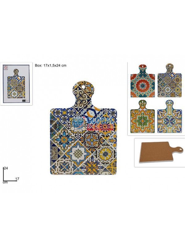 SOTTOPENTOLA TAGLIERE DECORO ORO BASE SUGHERO