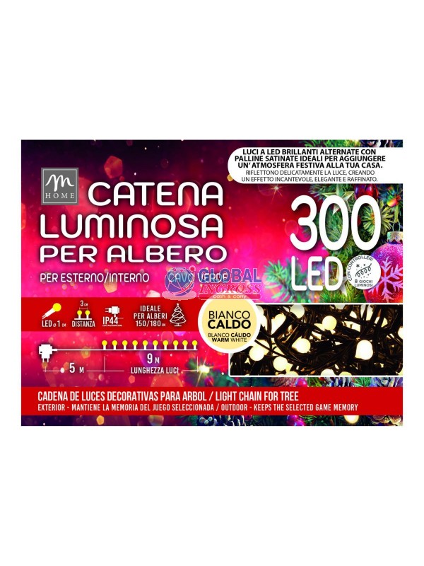 MINILED ESTERNO 300 SATINATO BIANCO CALDO