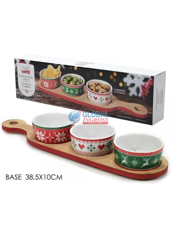ANTIPASTIERE C/BASE BAMBOO ASS.
