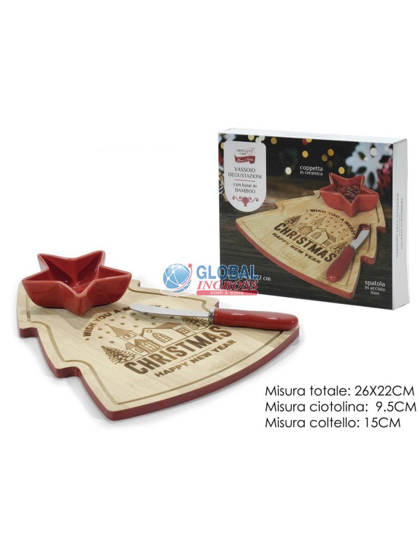 VASSOIO DEGUSTAZIONE NATALE 26x22cm