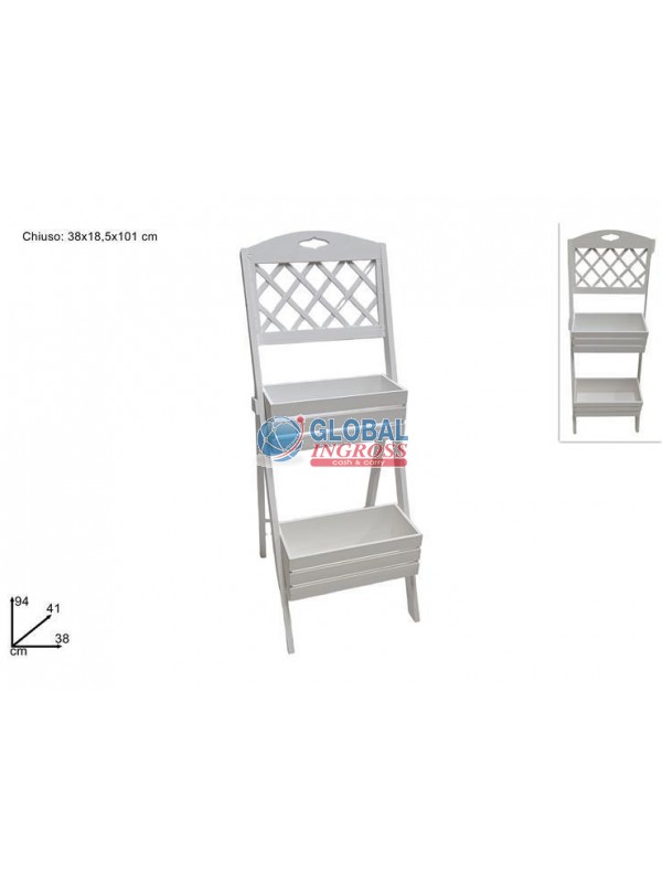 MOBILETTO LEGNO 2 CASSETTE BIANCO