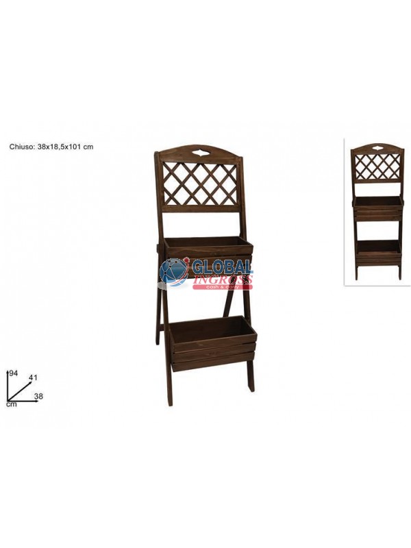 MOBILETTO LEGNO 2 CASSETTE MARRONE