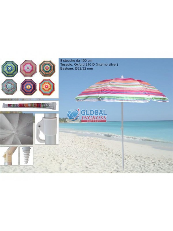 OMBRELLONE 100/8 INTERNO SILVER FANTASIA ASS.