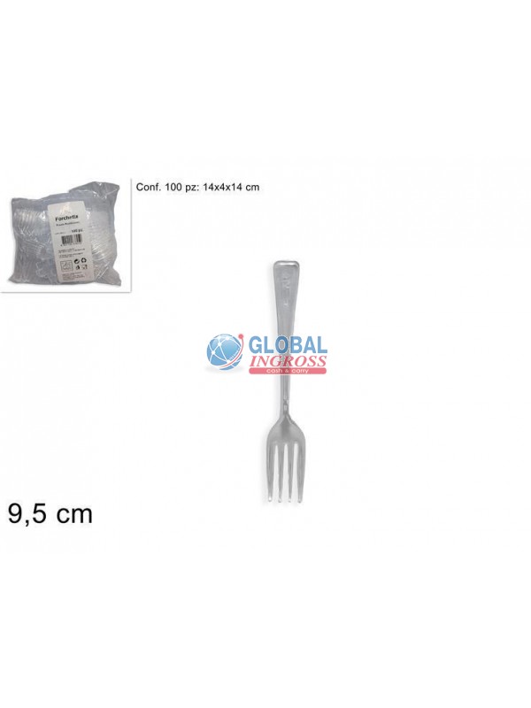 FORCHETTINE TRASPARENTI100pz