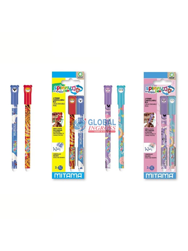 PENNE CANCELLABILI 2pz MITAMA SPINNY NEW 0.7 ass.