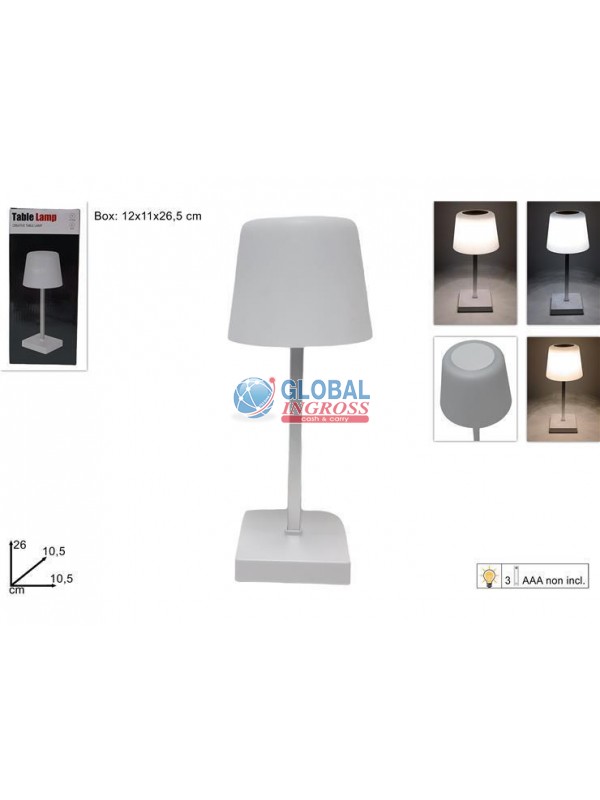 LAMPADA DA TAVOLO 26cm BIANCA 3 LUMINOSITA'