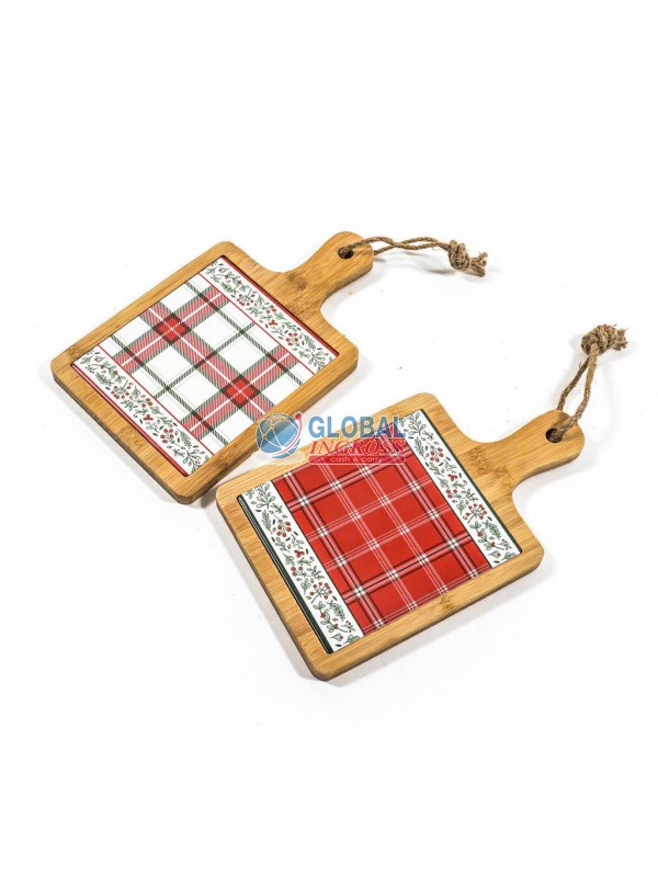 TAGLIERE DECORO NATALE 24x14