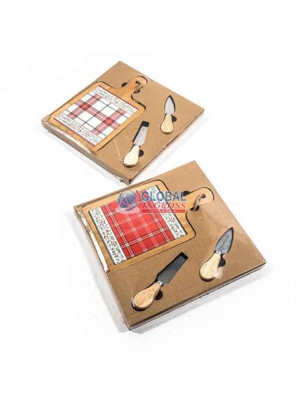 TAGLIERE NATALE + 2 UTENSILI