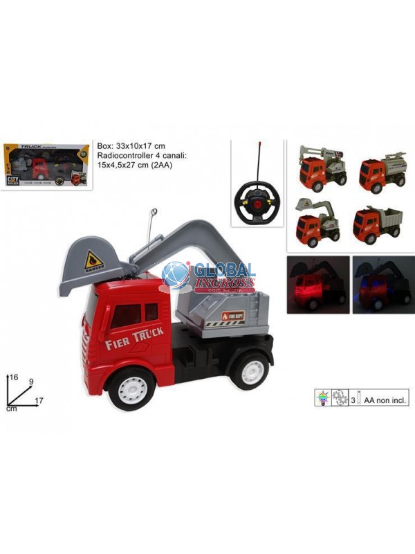 MEZZI POMPIERI R/C CON LUCE