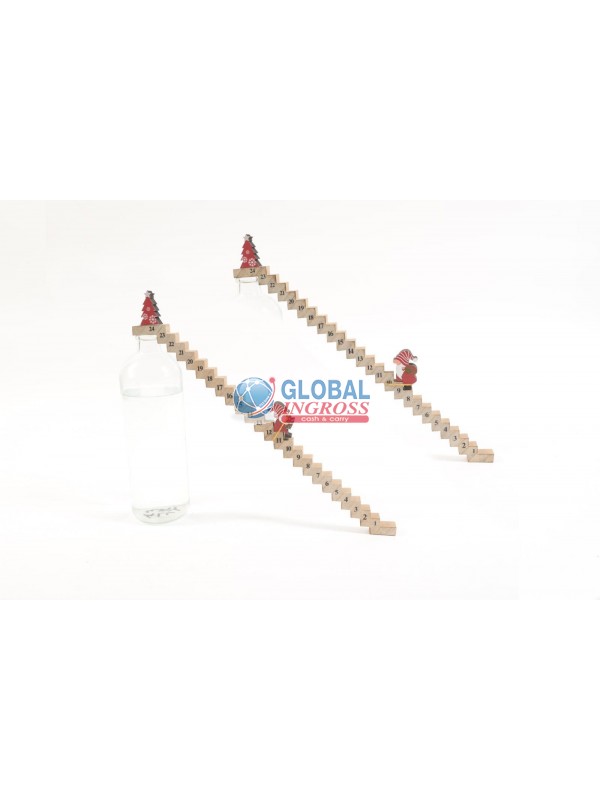 CALENDARIO AVVENTO SCALA LEGNO 56cm