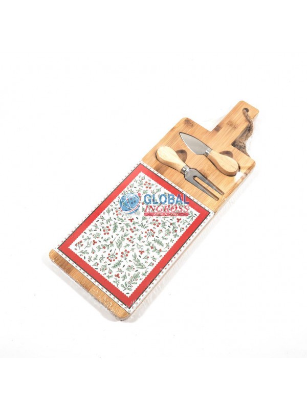 TAGLIERE NATALE + 2 UTENSILI