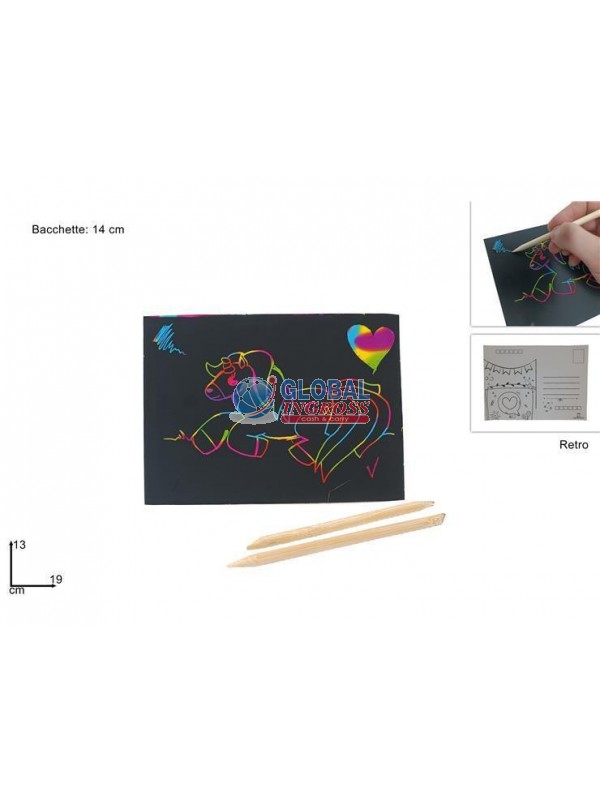 SCRATCH BOOK 19x13 50ff+ 2 BACCHETTE