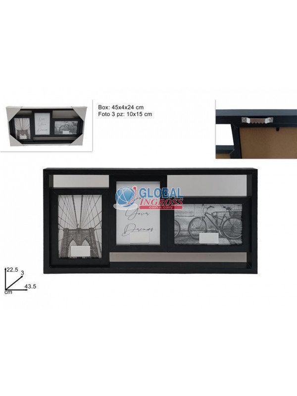 P/FOTO NERO 3 POSTI 10x15