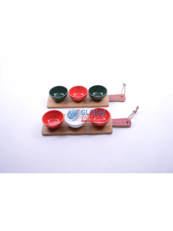 SET APERITIVO BASE IN BAMBU' C/3 CIOTOLE