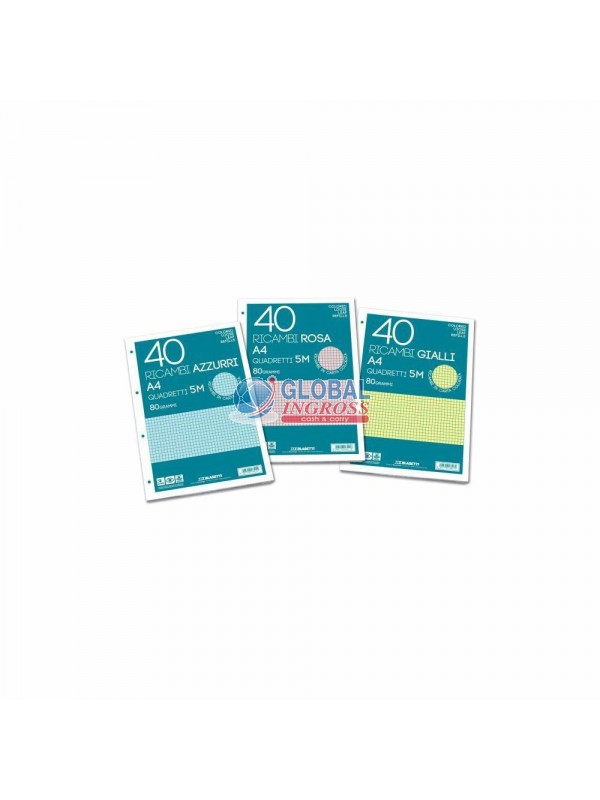 RICAMBI A4 COL.GIALLO 5mm.