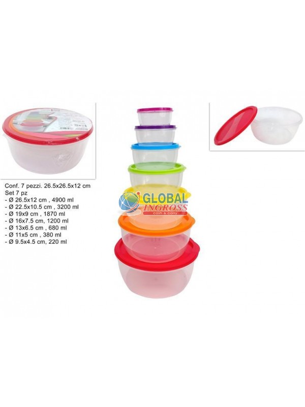 CONTENITORI CUCINA TONDI 7pz