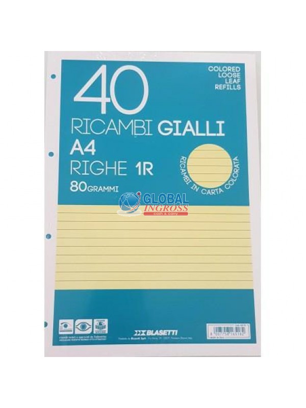 RICAMBI A4 COL.GIALLO 1RIGO