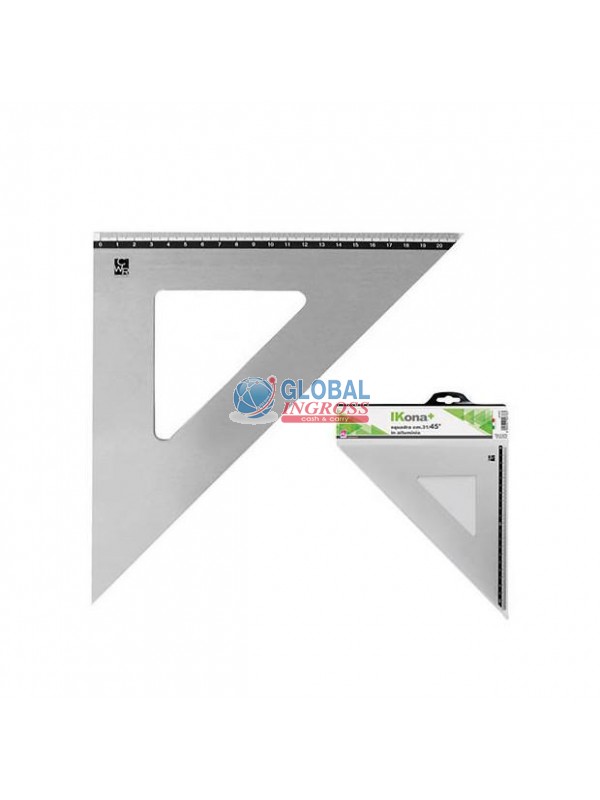 SQUADRA ALLUMINIO 30cm 45'