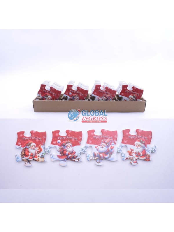 SOTTOBICCHIERE NATALE PUZZLE CERAMICA ASS.