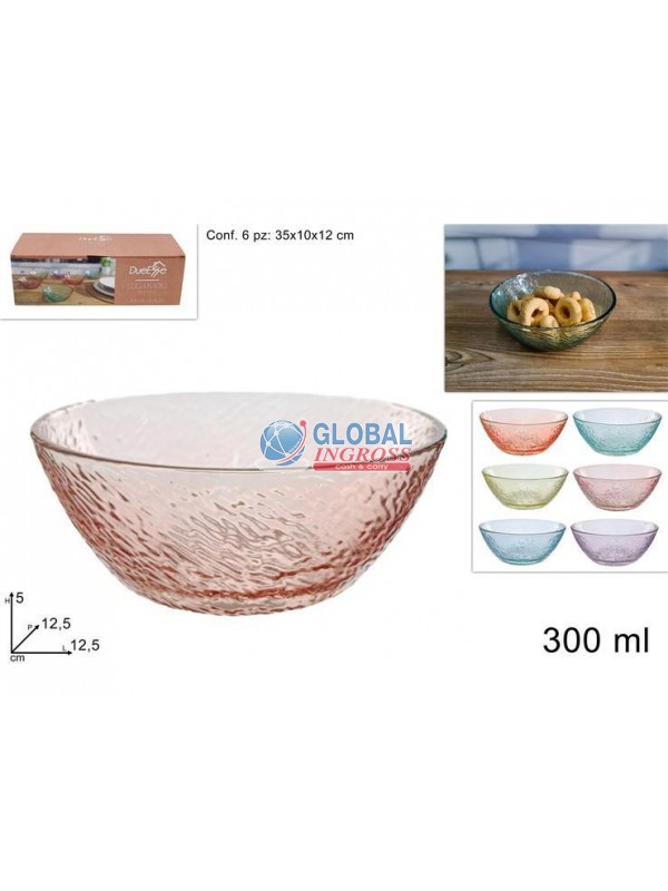 CIOTOLE VETRO COLORATE 6pz 300ml