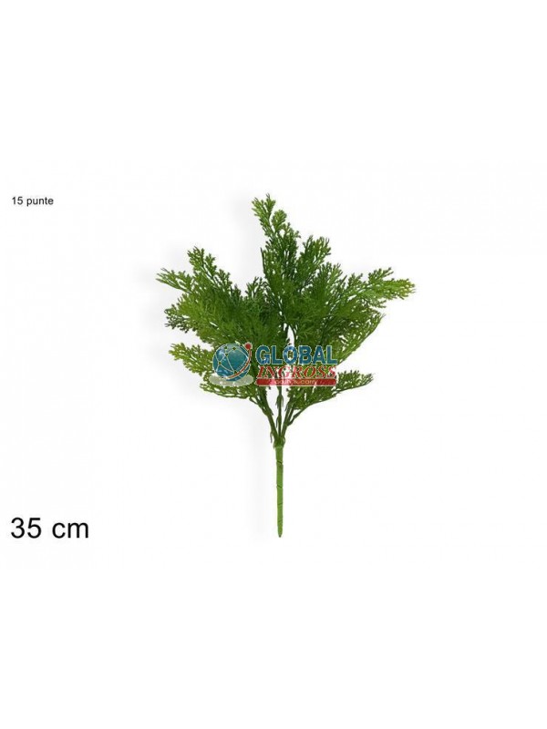 RAMO 35cm 15 PUNTE VERDE SCURO