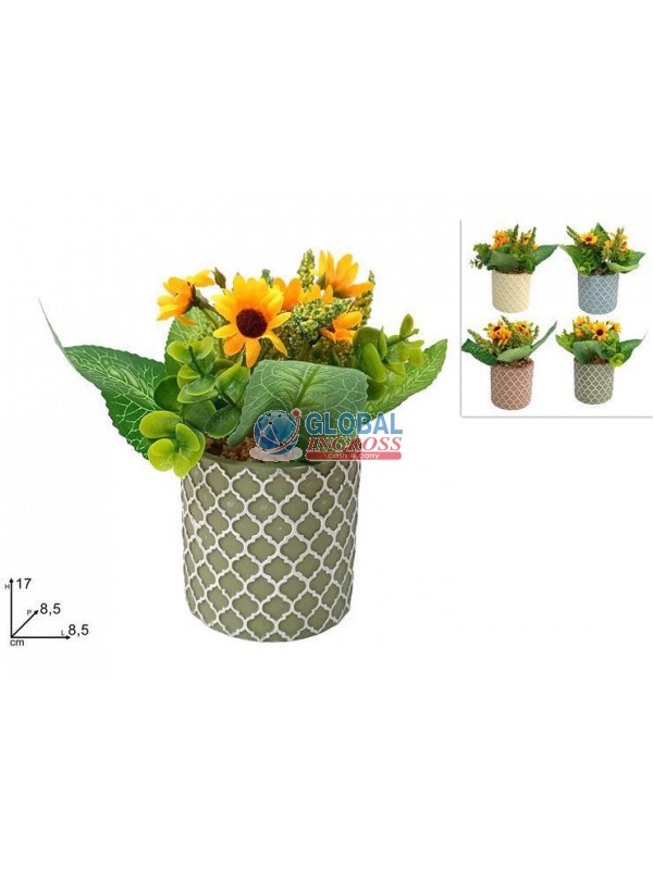 PIANTINA GIRASOLE C/VASO FANTASIA