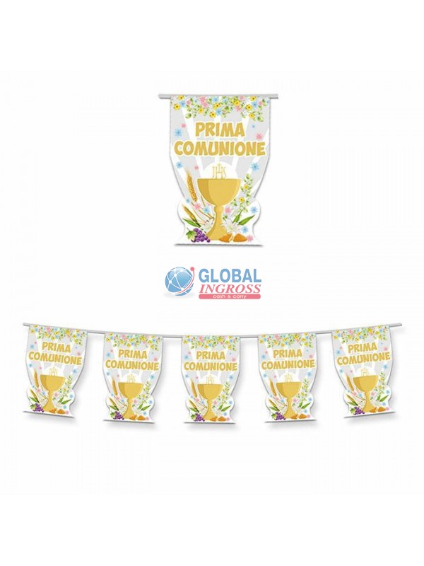 BANDIERINE COMUNIONE CALICE 6mt