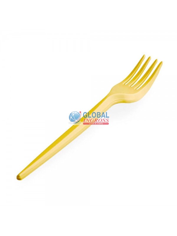 FORCHETTE BIOPLASTICA GIALLO 15pz