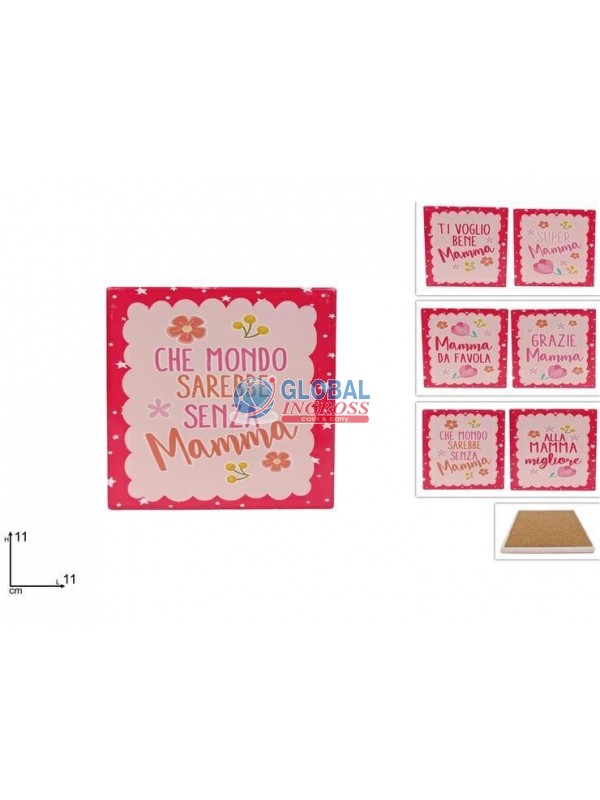 SOTTOBICCHIERE MAMMA 11cm BASE SUGHERO